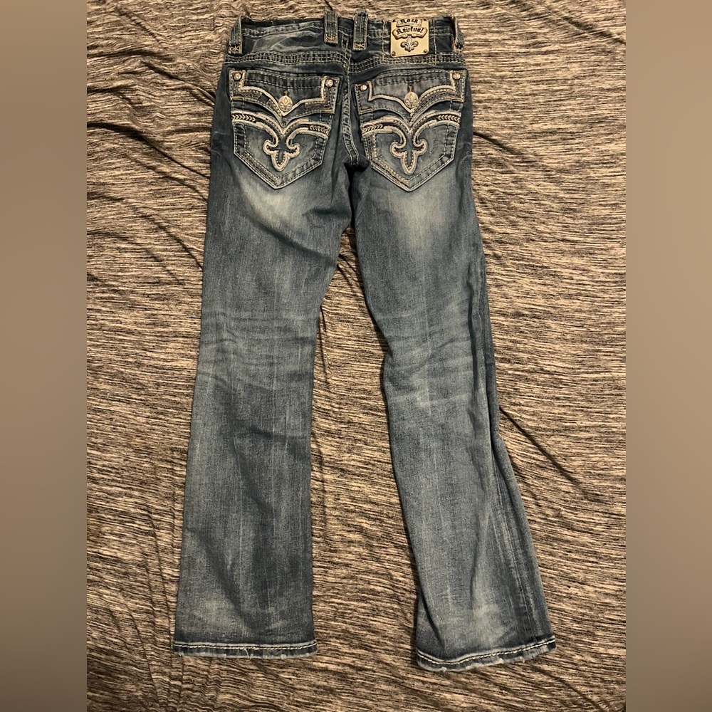I am selling my son rockrevivals jeans for a low price Waist 28